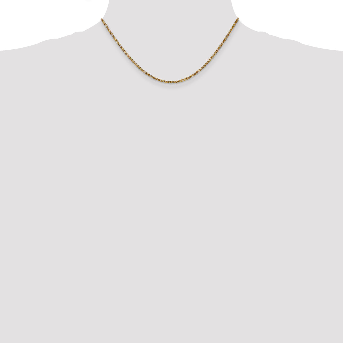 14k 1.05mm Spiga with Spring Ring Clasp Chain