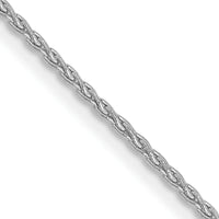14k White Gold 1.2mm Parisian Wheat Chain