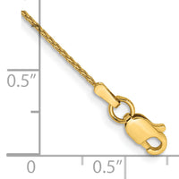 14k 1mm Parisian Wheat Chain Anklet