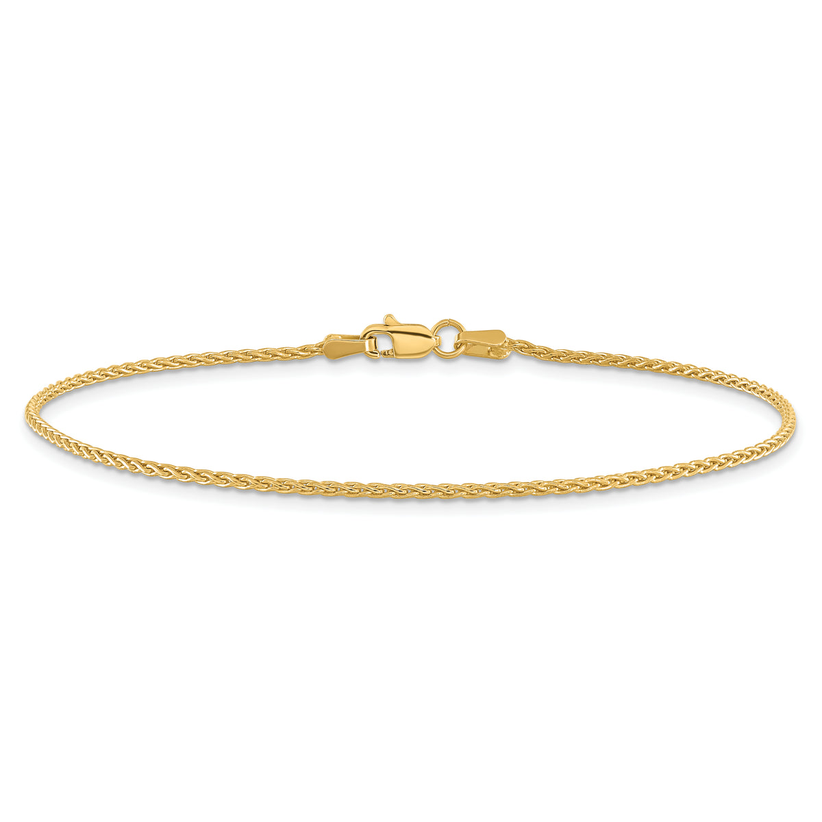 14k 1.5mm Parisian Wheat Chain Anklet