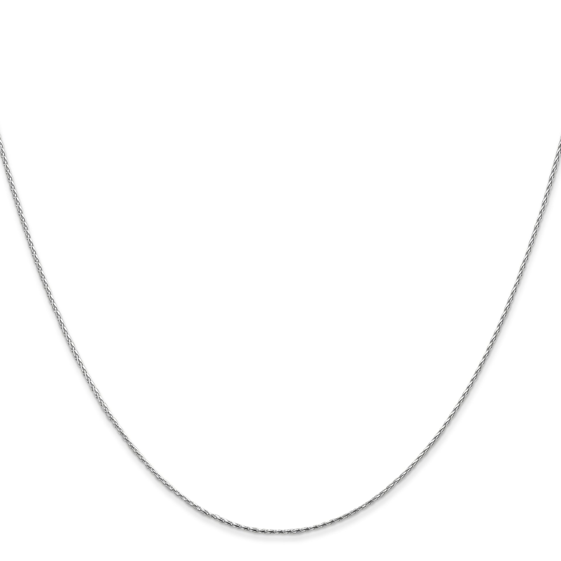 14k White Gold .8mm D/C Parisian Wheat Chain