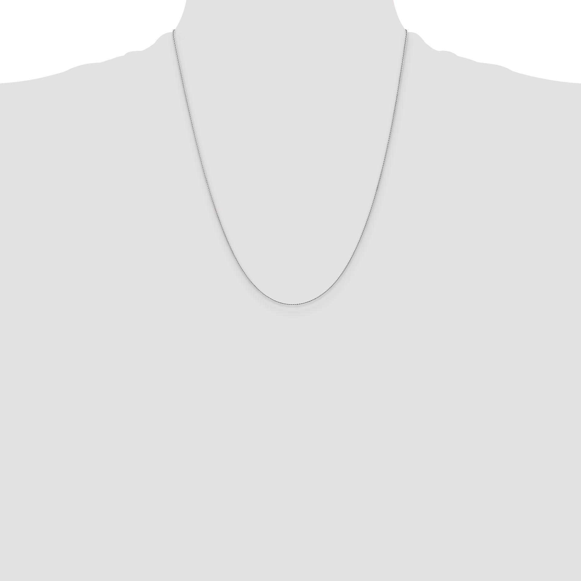 14k White Gold .8mm D/C Parisian Wheat Chain