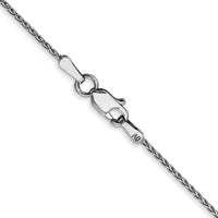 14k White Gold 1mm D/C Parisian Wheat Chain
