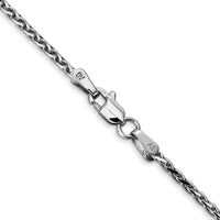 14k White Gold 1.6mm D/C Parisian Wheat Chain