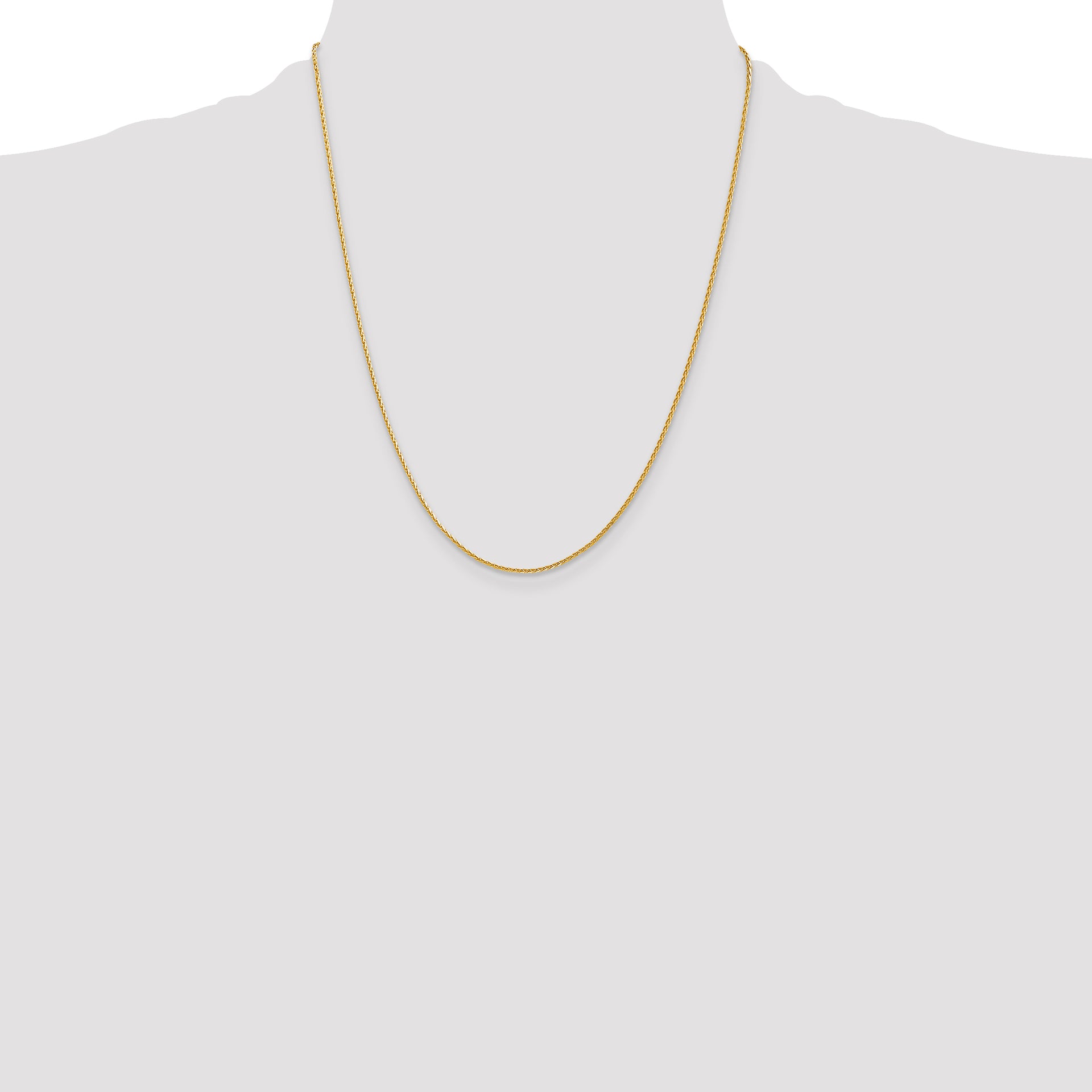 14K 1.4mm D/C Parisian Wheat Chain