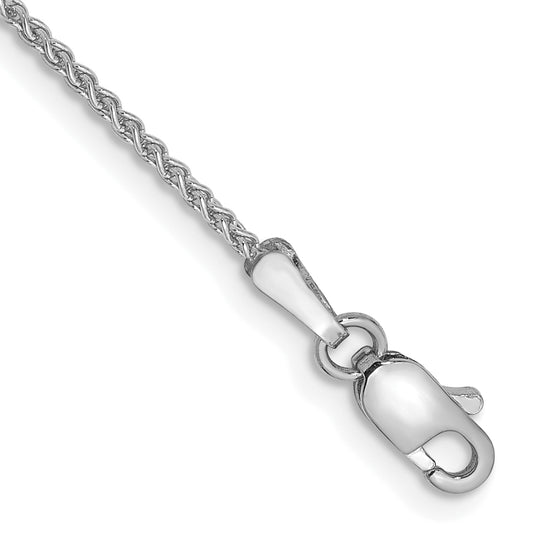 14k White Gold 1.25mm Spiga Chain