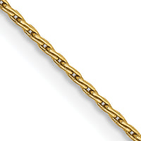 14K 1mm Round Parisian Wheat Chain