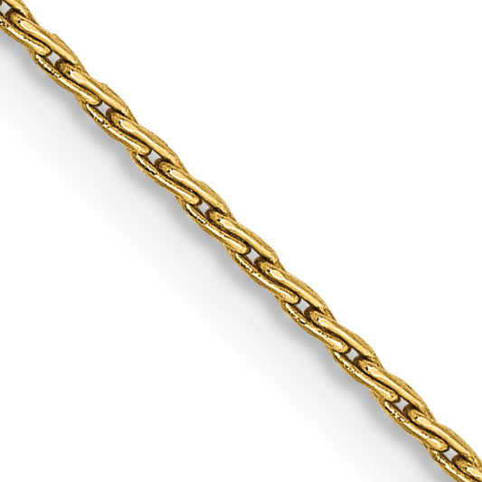 14K 1mm Round Parisian Wheat Chain