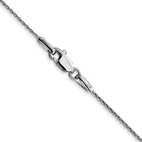 14K White Gold .7mm Round Parisian Wheat Chain