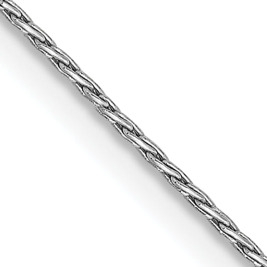 14K White Gold .7mm Round Parisian Wheat Chain