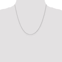 14K White Gold 1mm Round Parisian Wheat Chain