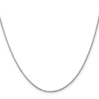 14k White Gold 1.15mm Rolo Pendant Chain