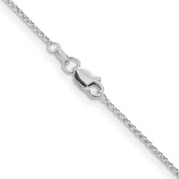 14k White Gold 1.15mm Rolo Pendant Chain