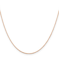 14k Rose Gold .5mm Baby Rope Chain
