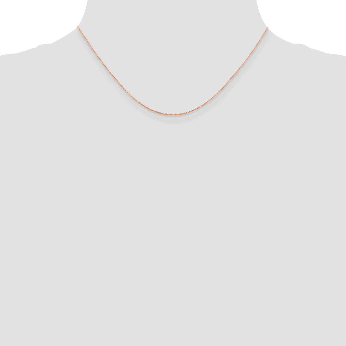 14k Rose Gold .5mm Baby Rope Chain