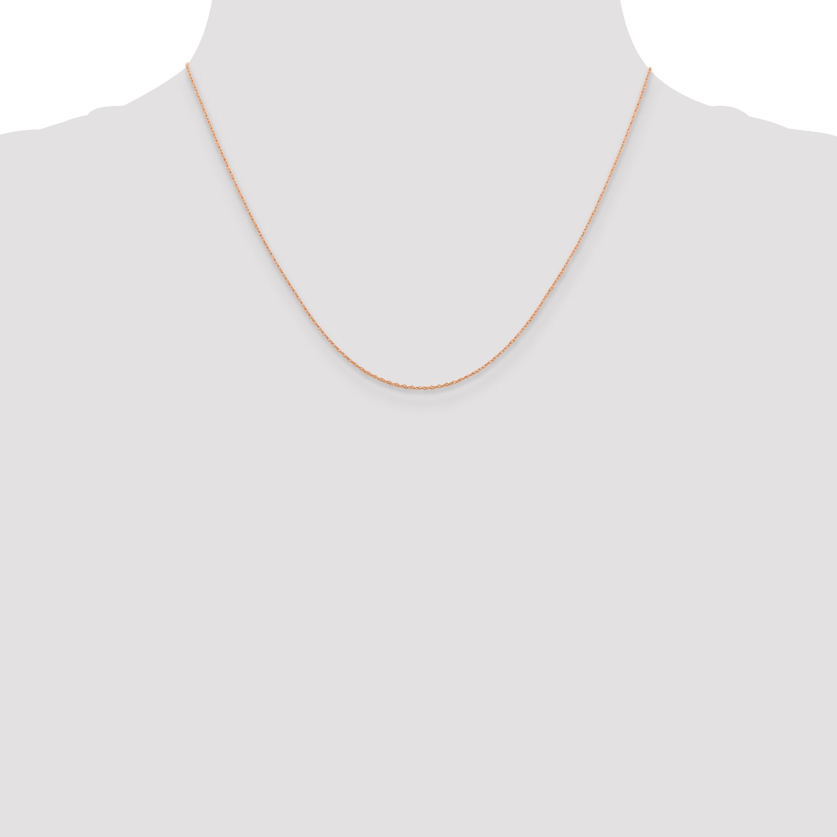 14k Rose Gold .5mm Baby Rope Chain