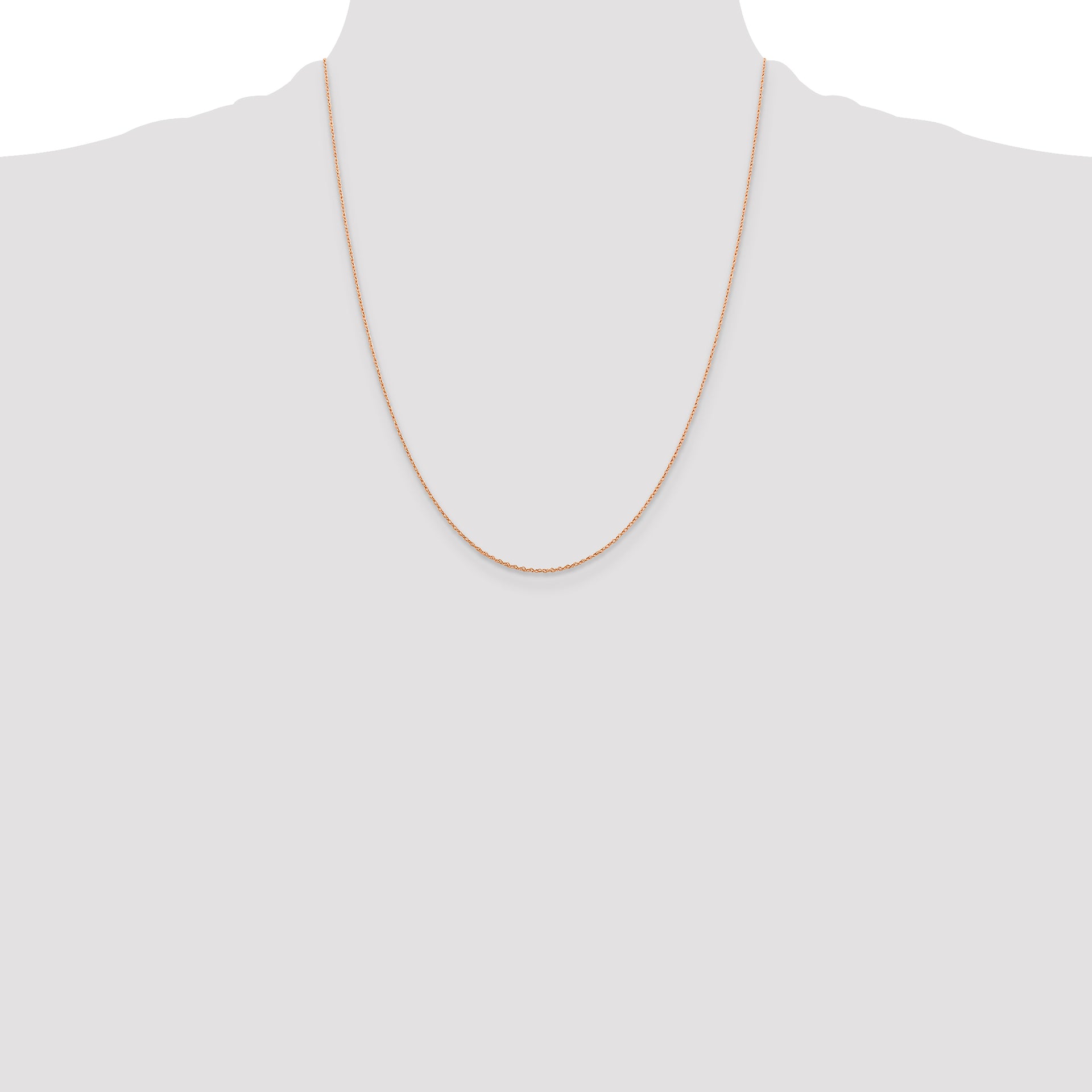 14k Rose Gold .5mm Baby Rope Chain