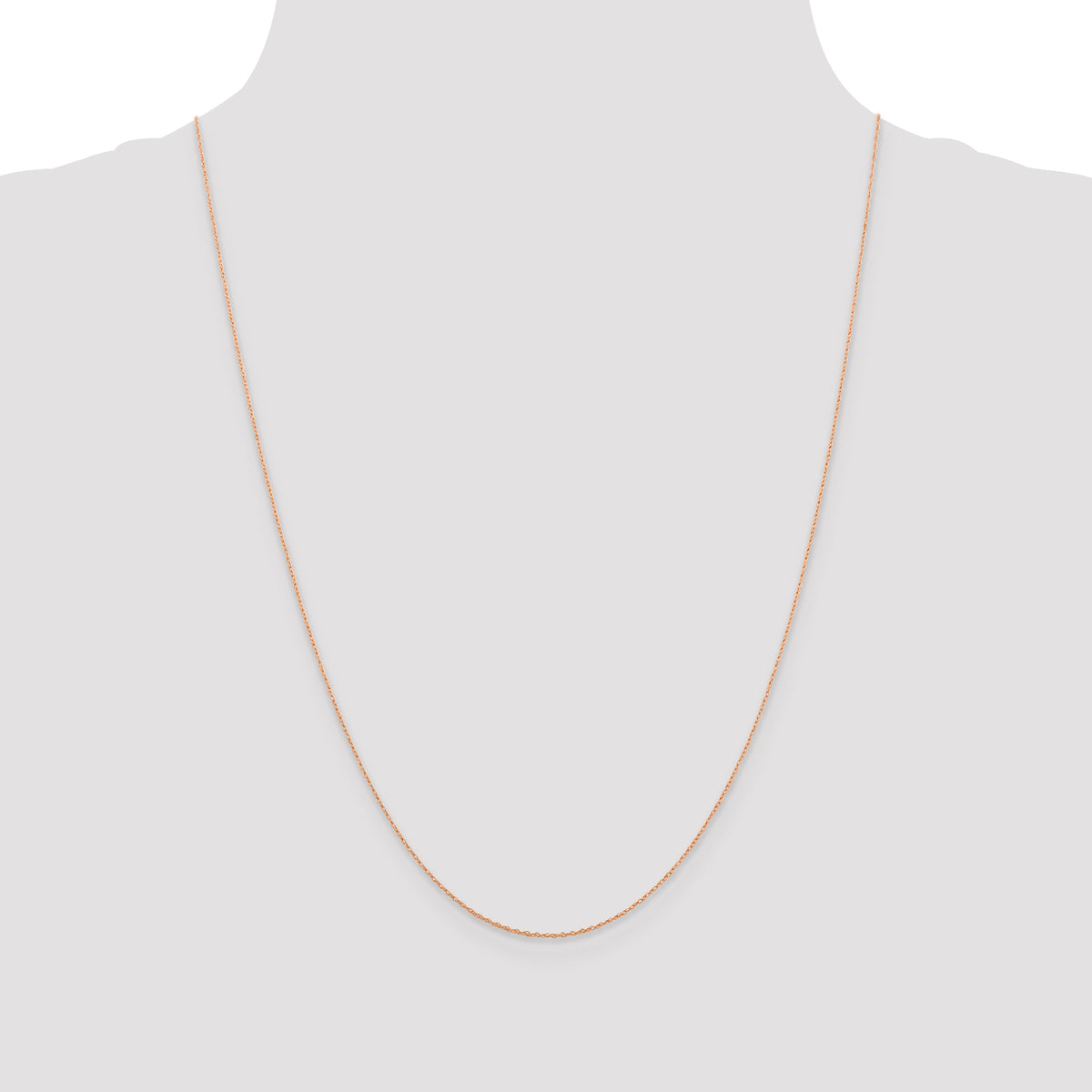 14k Rose Gold .5mm Baby Rope Chain