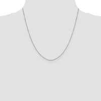 14k White Gold .9mm D/C Round Open Link Cable Chain