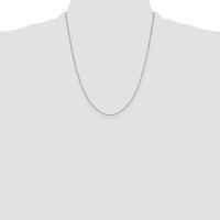 14k White Gold .9mm D/C Round Open Link Cable Chain