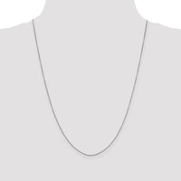 14k White Gold .9mm D/C Round Open Link Cable Chain