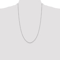 14k White Gold .9mm D/C Round Open Link Cable Chain