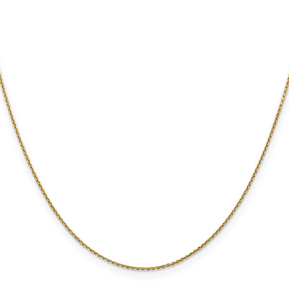 14k .9mm D/C Round Open Link Cable Chain