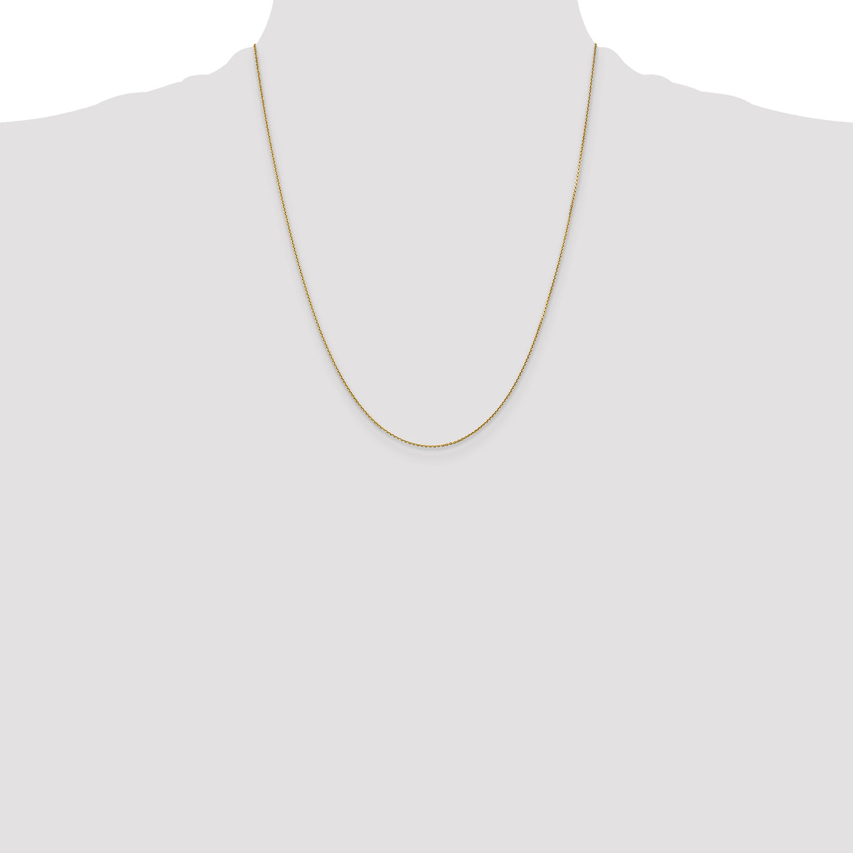 14k .9mm D/C Round Open Link Cable Chain