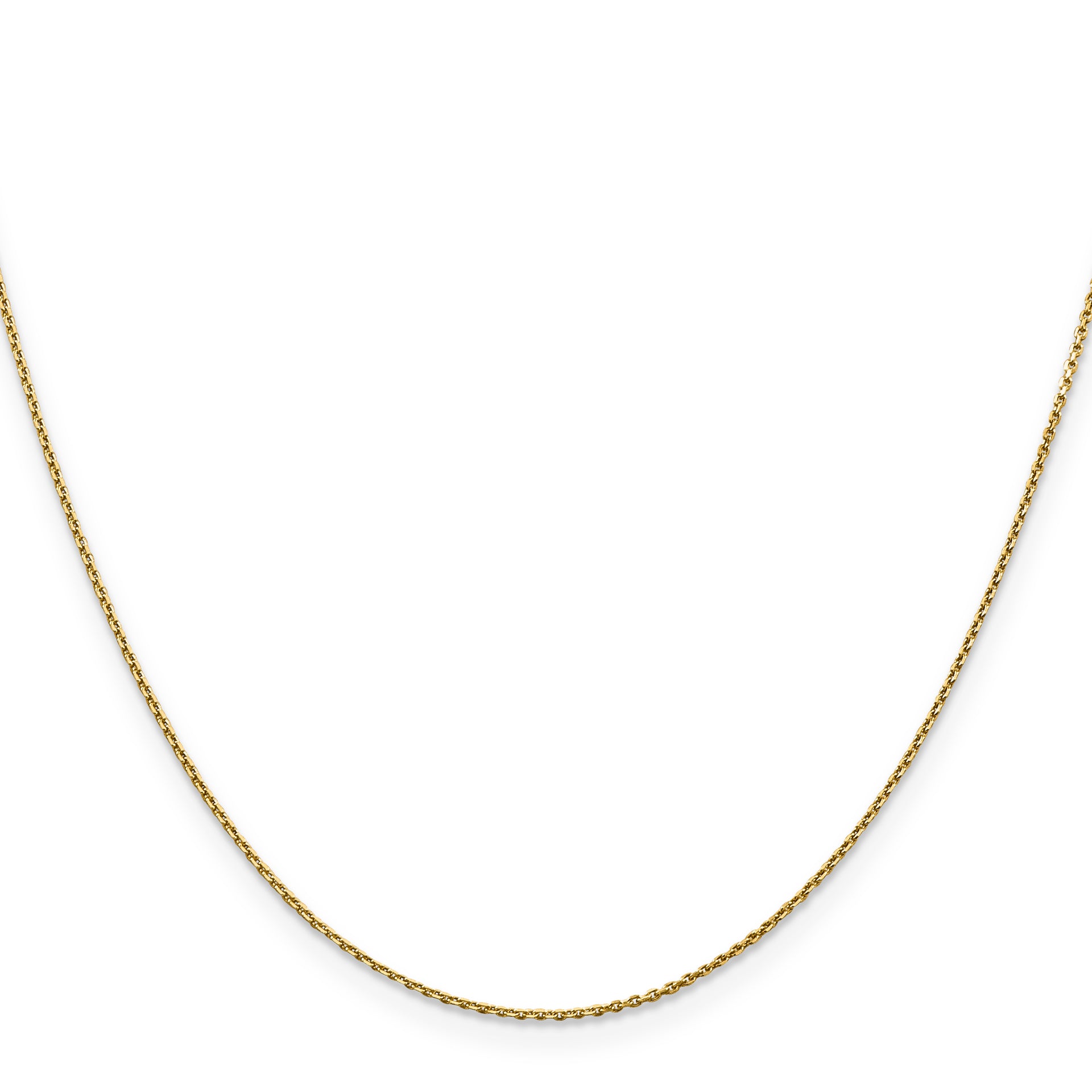 14k .9mm D/C Round Open Link Cable Chain