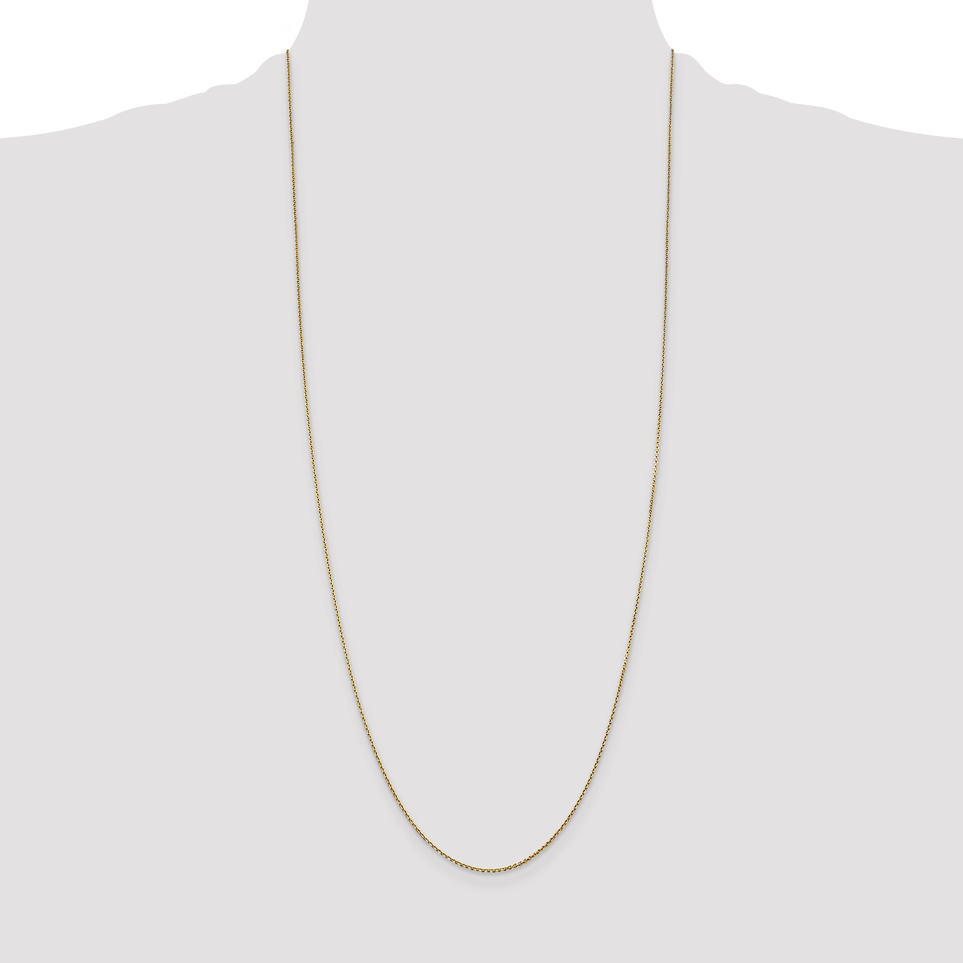 14k .9mm D/C Round Open Link Cable Chain