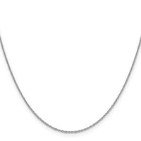 14k White Gold 1.4mm Forzantine Cable Chain