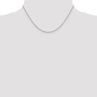 14k White Gold 1.4mm Forzantine Cable Chain