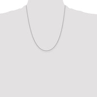 14k White Gold 1.4mm Forzantine Cable Chain