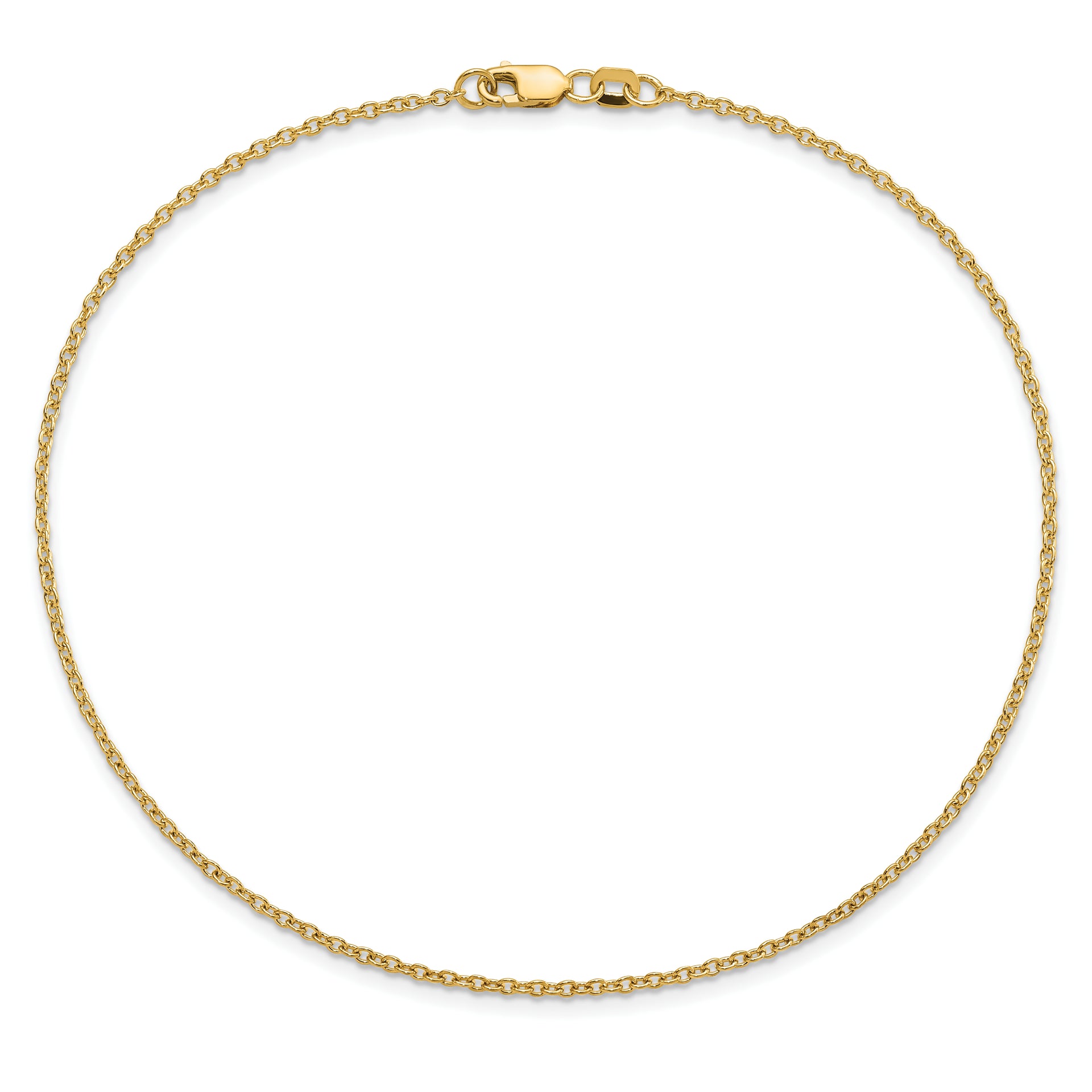 14k 1.4mm Forzantine Cable Chain Anklet