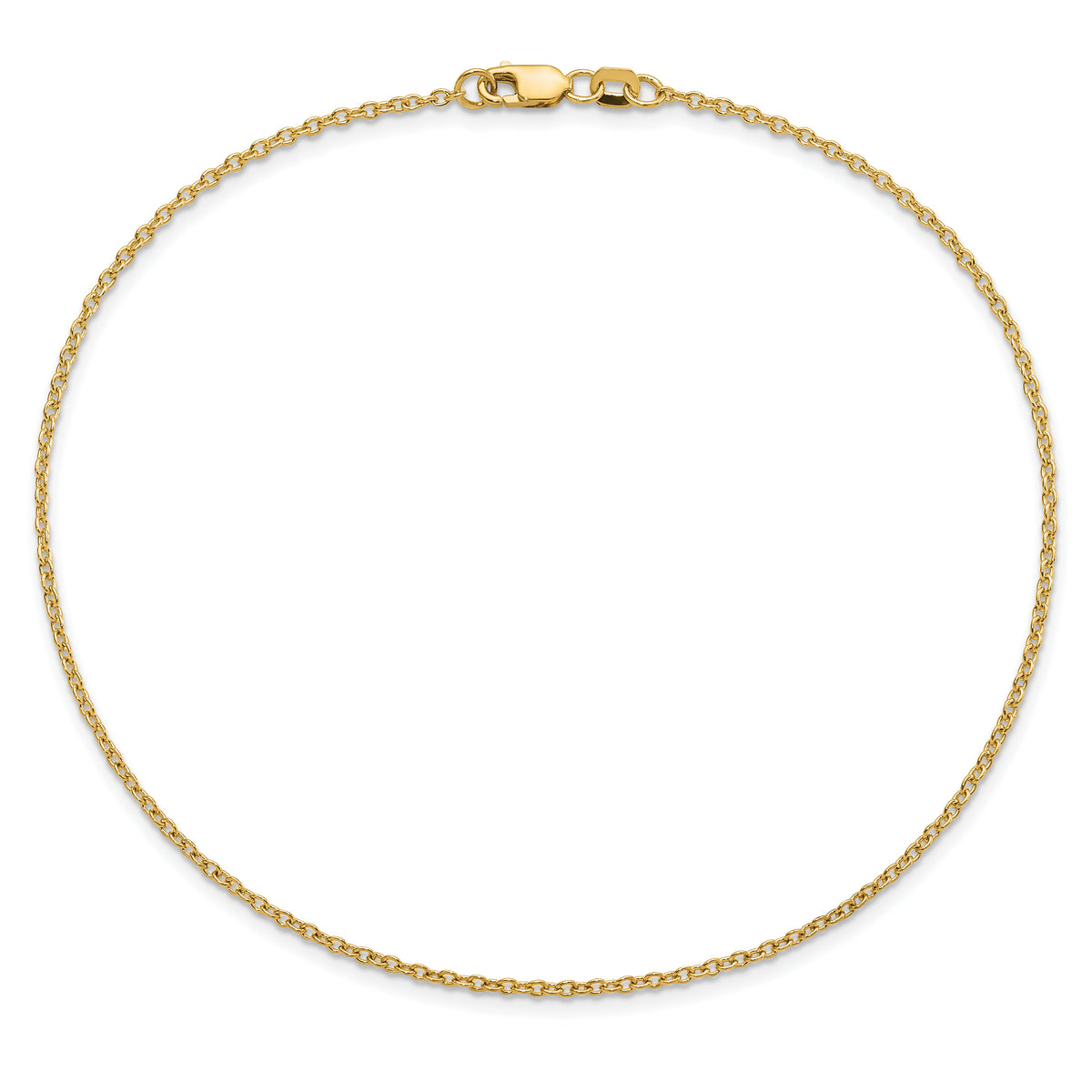 14k 1.4mm Forzantine Cable Chain Anklet