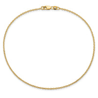 14k 1.4mm Forzantine Cable Chain Anklet