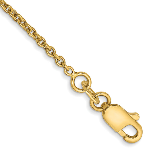 14k 1.4mm Forzantine Cable Chain Anklet