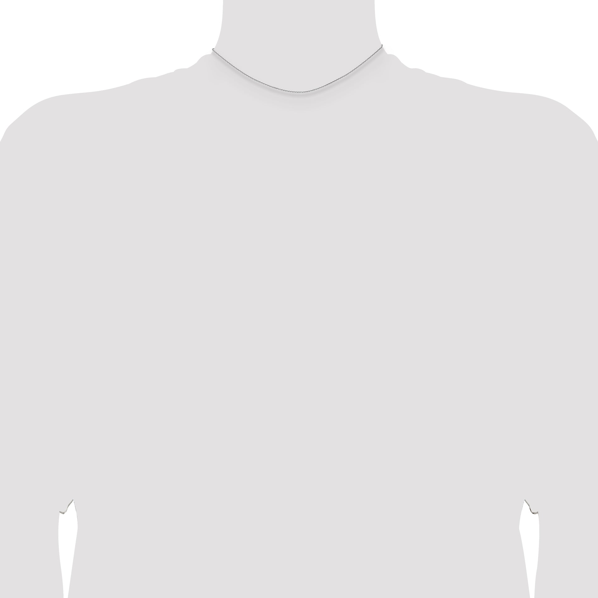 14k White Gold 1.2mm D/C Cable Chain