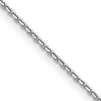 14k White Gold 1.2mm D/C Cable Chain