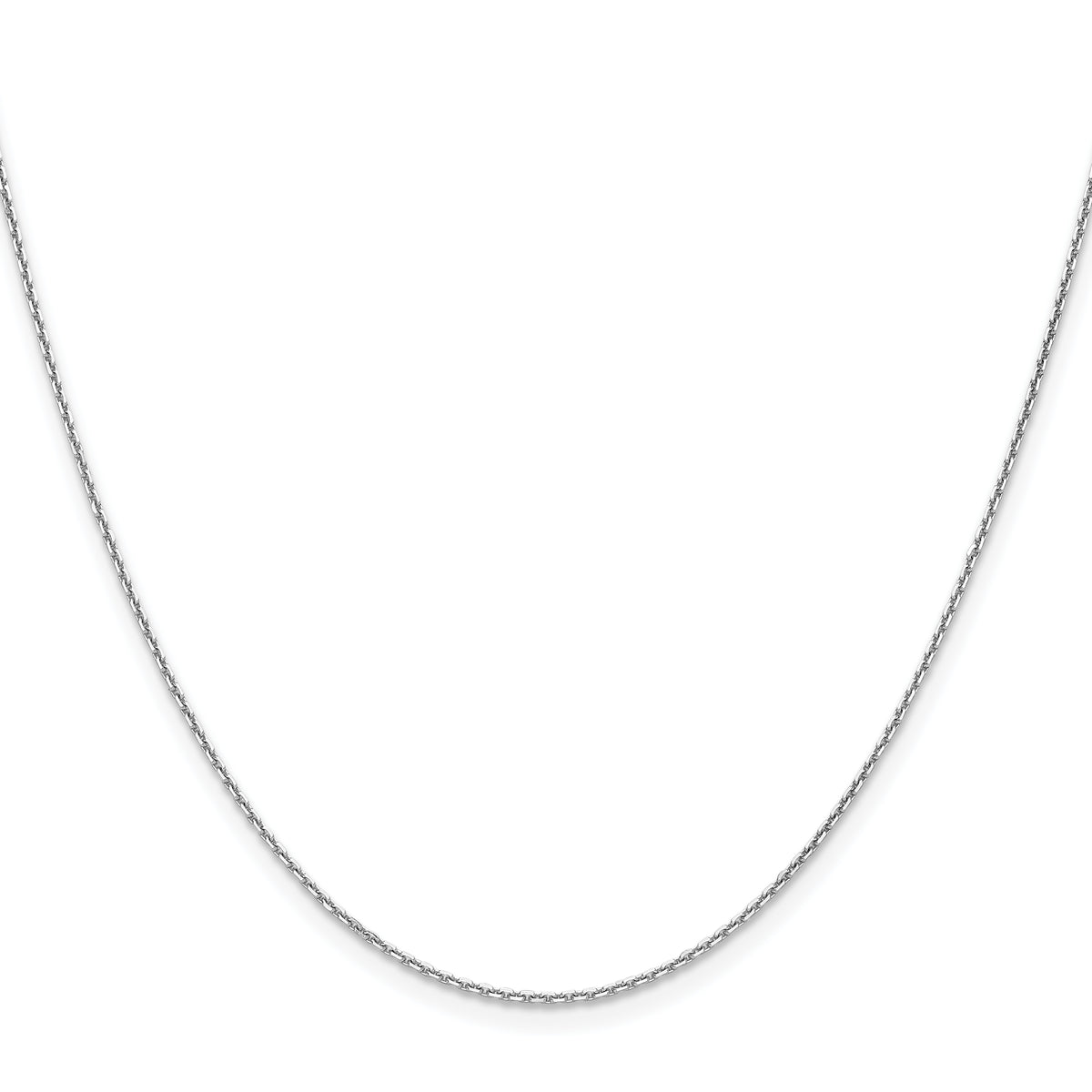 14k White Gold 1.2mm D/C Cable Chain