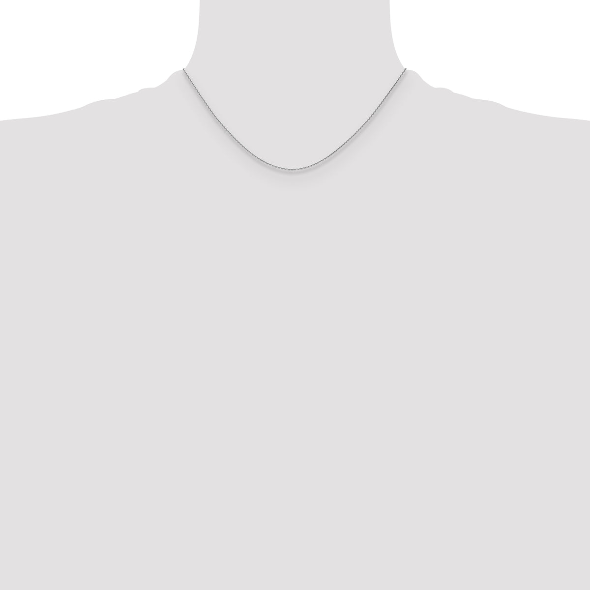 14k White Gold 1.2mm D/C Cable Chain