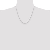 14k White Gold 1.2mm D/C Cable Chain