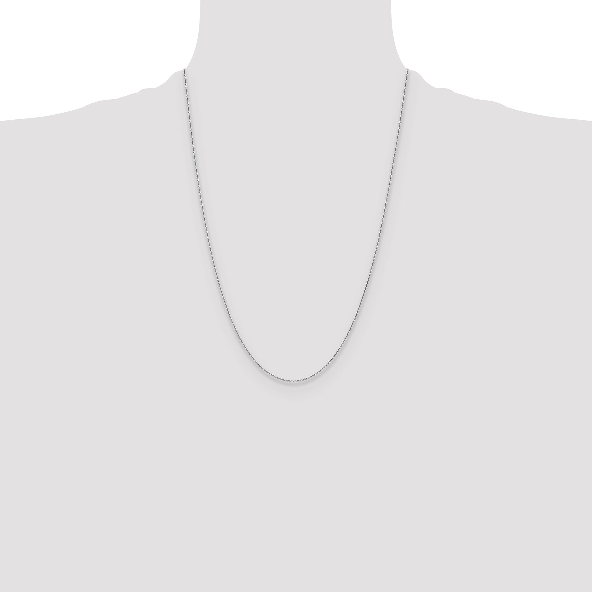 14k White Gold 1.2mm D/C Cable Chain