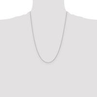 14k White Gold 1.2mm D/C Cable Chain
