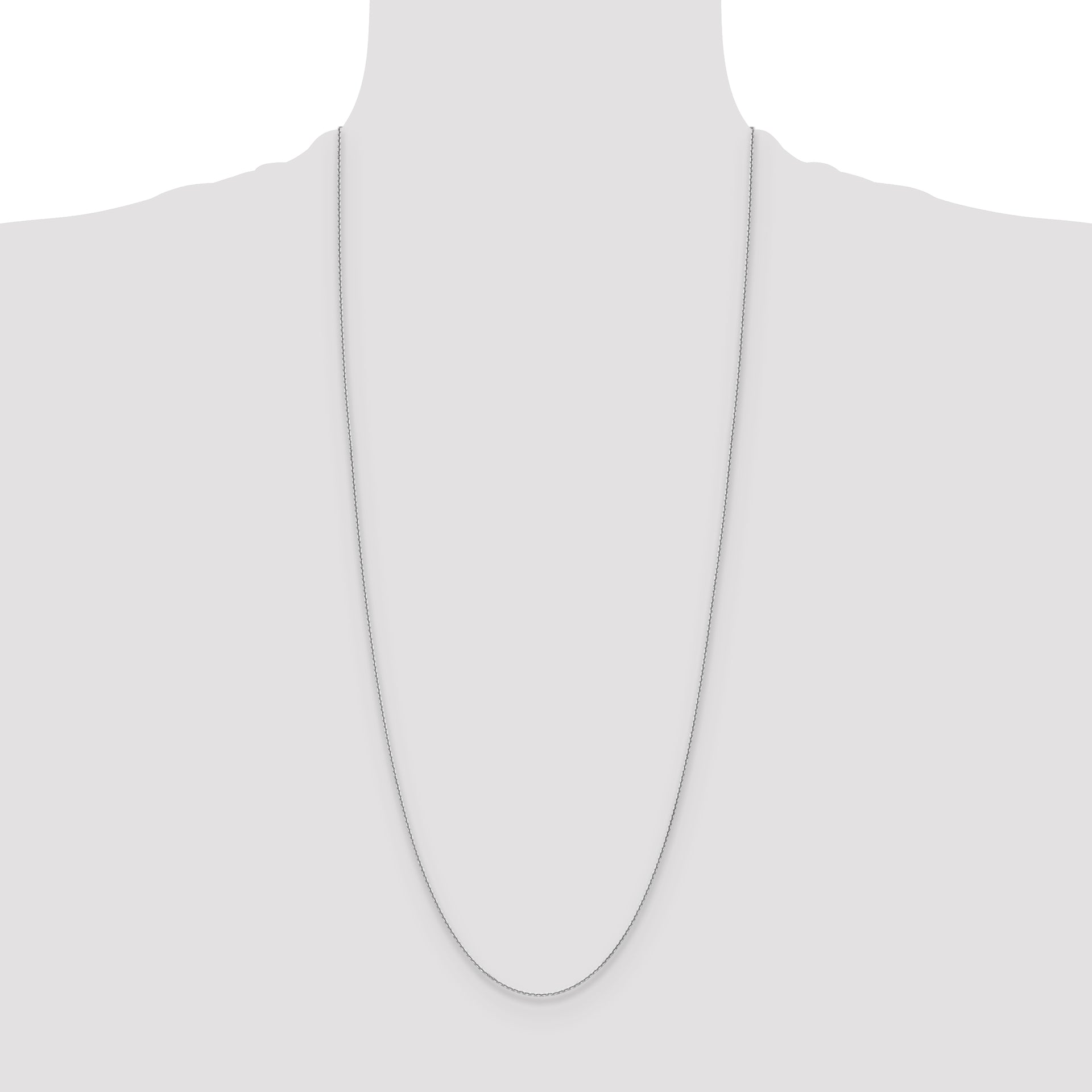 14k White Gold 1.2mm D/C Cable Chain