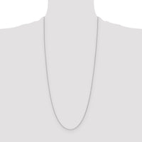 14k White Gold 1.2mm D/C Cable Chain