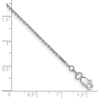 14k White Gold 1.2mm D/C Cable Chain