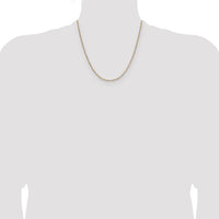 14k Yellow Gold with Rhodium 1.4mm Singapore Chain
