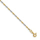 14k Yellow Gold with Rhodium 1.4mm Singapore Chain