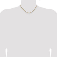 14k Yellow Gold with Rhodium 1.65mm Singapore Chain